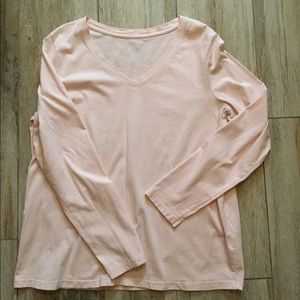 Lands’ End long sleeve pink tee